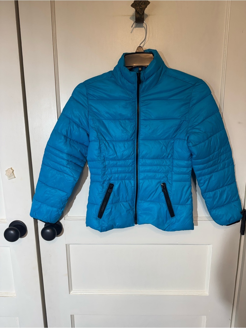 Justice Bright Blue Quilted Puffer Jacket for Girls